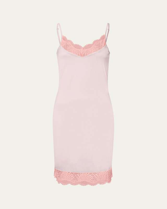 Gale Lace-Trim Slip Dress